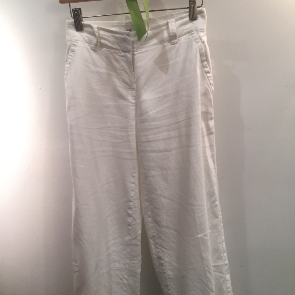 Vineyard Vines white linen pants. Sz 2.